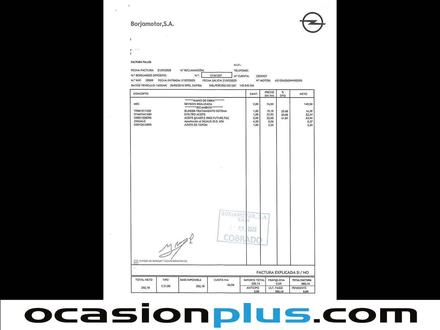 Foto Opel Zafira Tourer Opel Zafira Tourer 1.6 CDTi S&S Excellence (136 CV)  7 Plazas