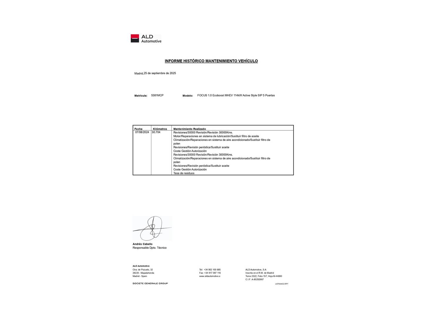 Foto Ford Focus Ford Focus 1.0 Ecoboost MHEV Active (155 CV)