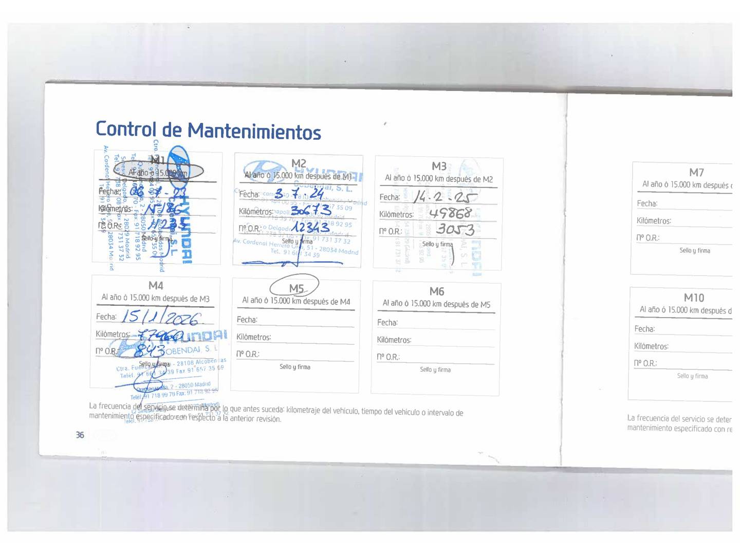 Foto del mantenimiento del Hyundai i30 Hyundai i30 1.5 TGDI 48V N-Line (160 CV)