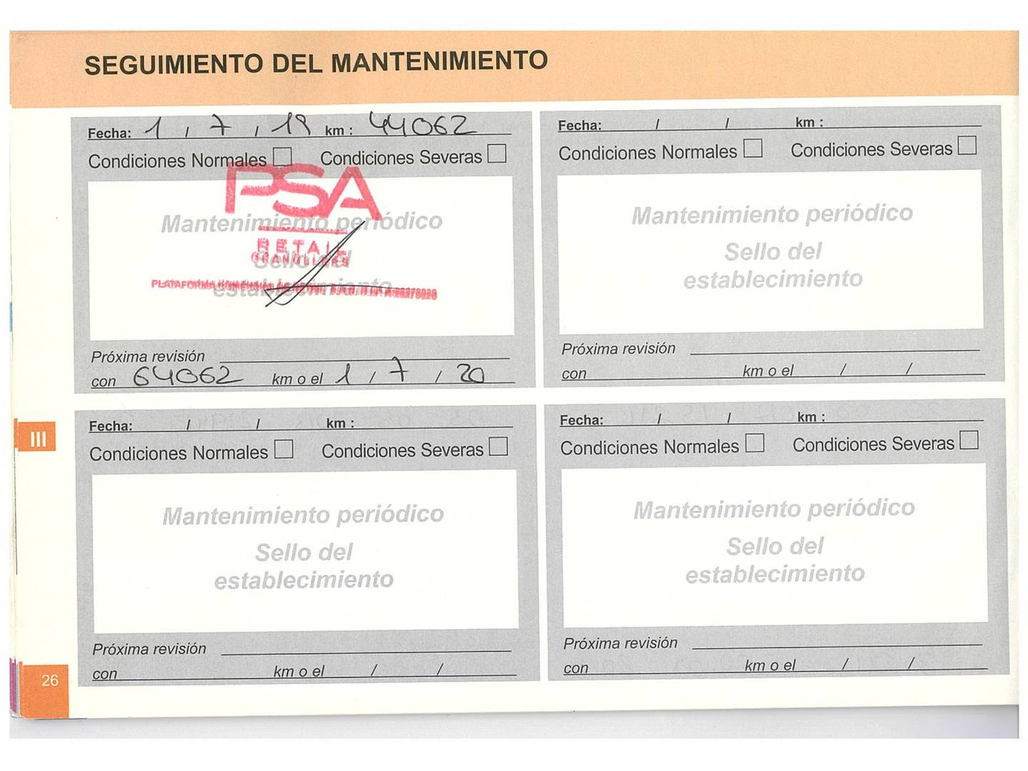 Foto del mantenimiento del Citroën Berlingo Citroën Berlingo Combi PureTech 110 Multispace 20 Aniversario S&S (110 CV)