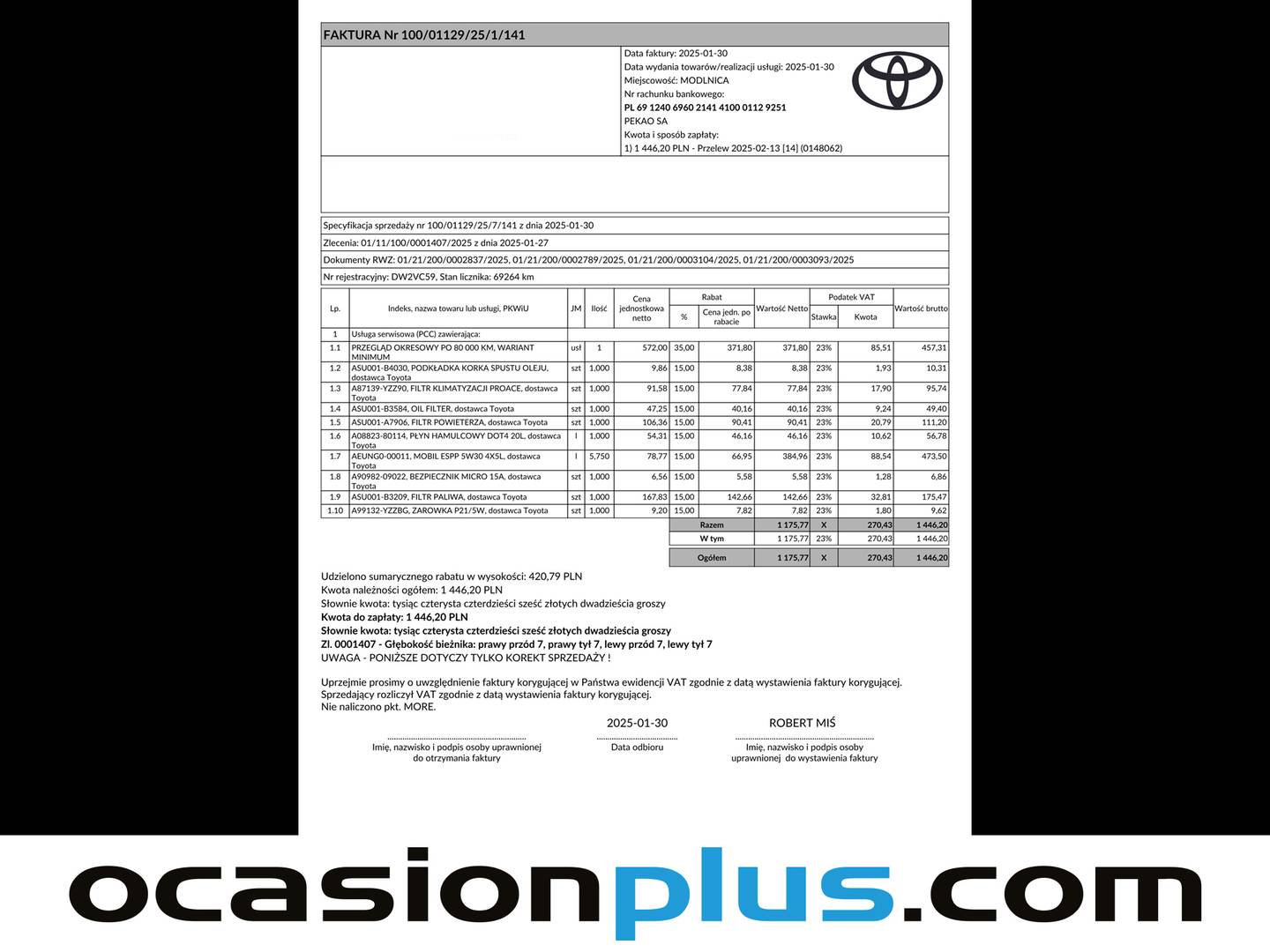 Foto del mantenimiento del Toyota Proace Verso Toyota Proace Verso 1.5D Shuttle VX L2 (120 CV) 9 Plazas