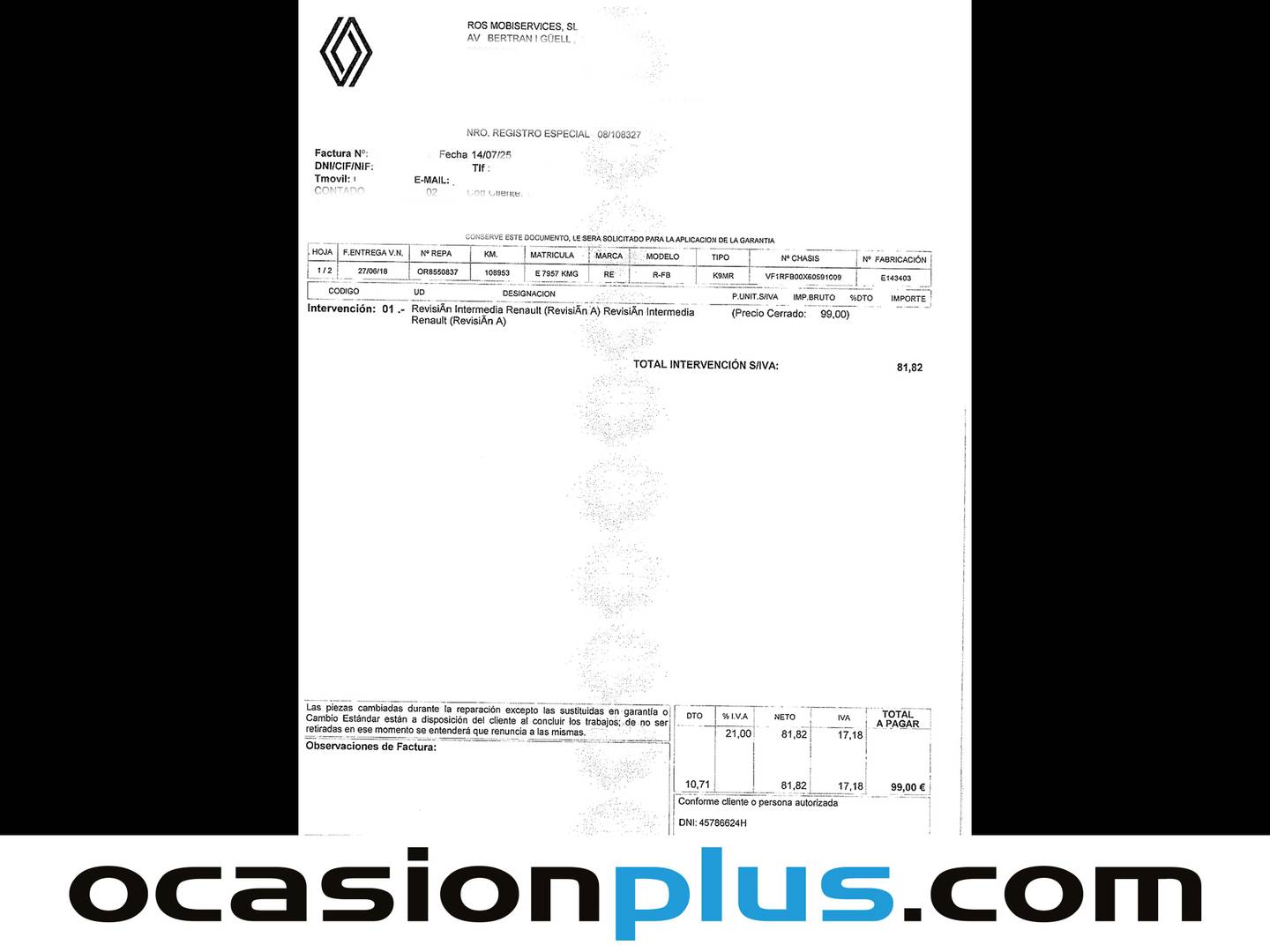 Foto del mantenimiento del Renault Mégane Renault Megane Sport Tourer Bose Energy TCe (130 CV) EDC