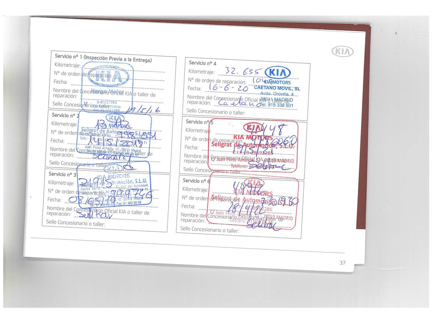 Foto del mantenimiento del KIA Ceed KIA Ceed 1.0 T-GDi Eco-Dynamics Tech (100 CV)