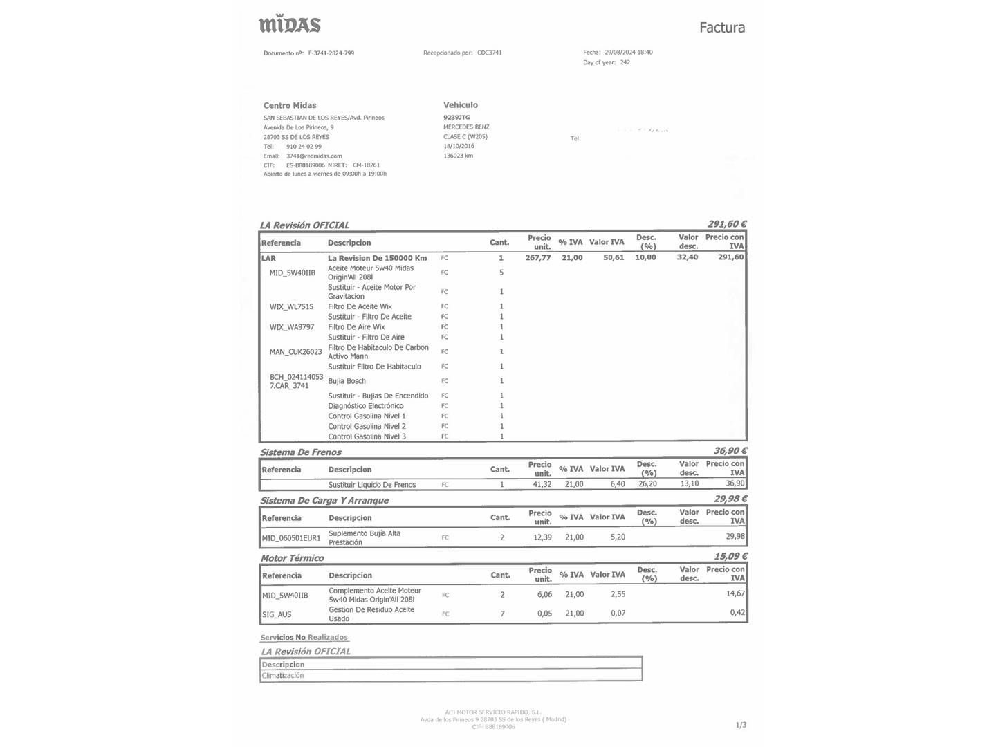 Foto Mercedes Clase C Mercedes-Benz Clase C C 250 Avantgarde (211 CV)