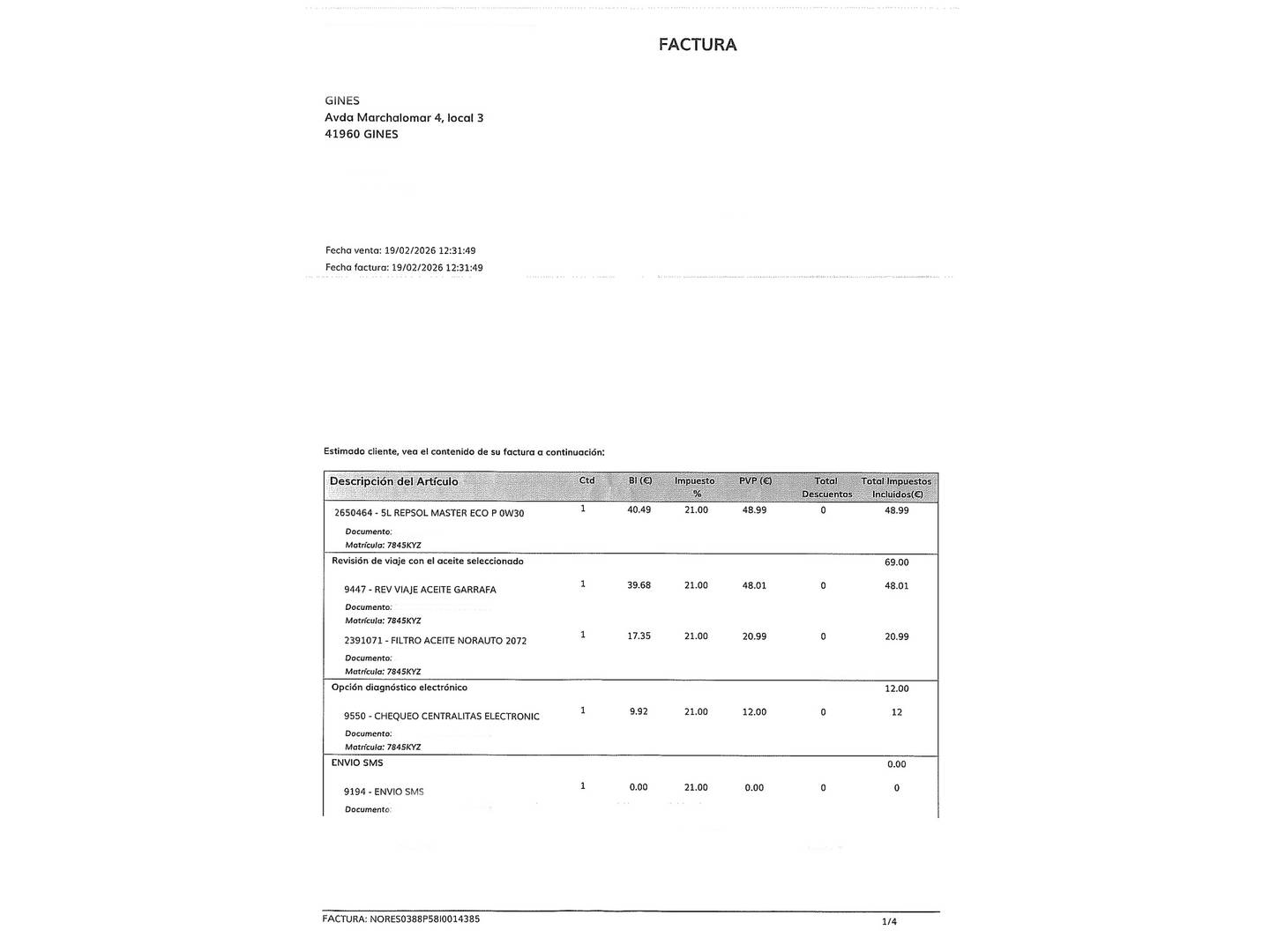 Foto del mantenimiento del Citroën C4 Spacetourer Citroën C4 Spacetourer BlueHDi 100 Feel (100 CV)