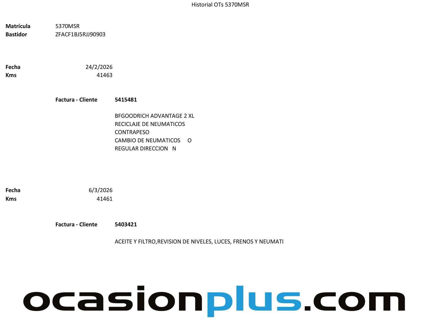 Foto del mantenimiento del Fiat 500 Fiat 500 1.0 Hybrid Dolcevita (70 CV)