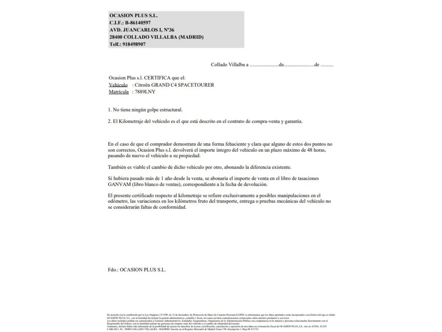 Certificado