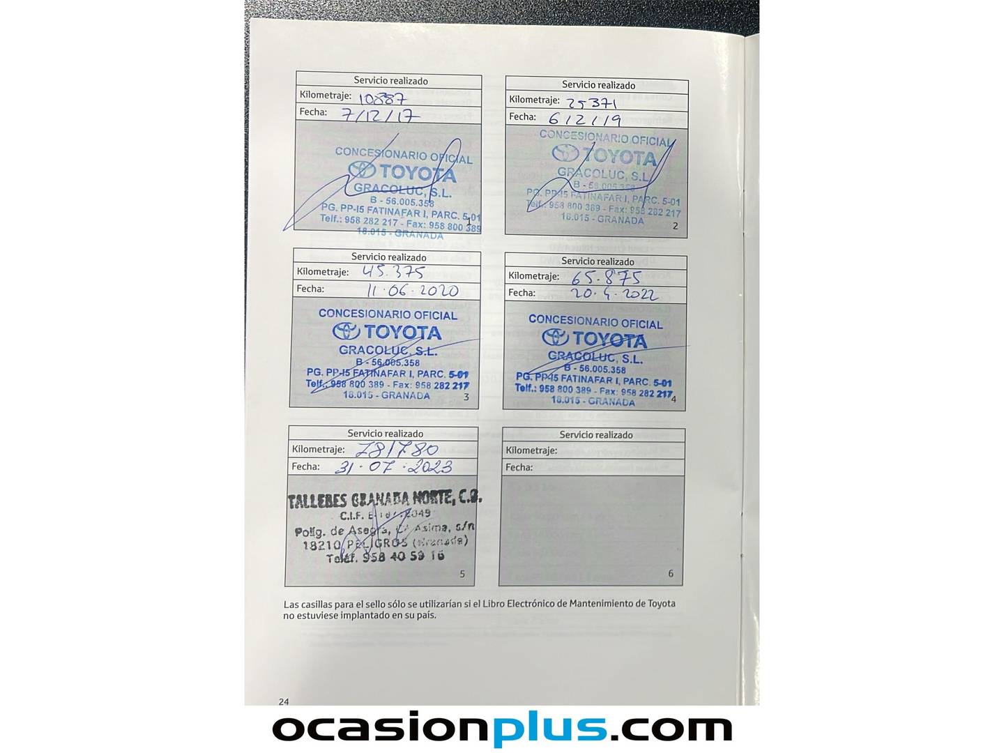 Foto del mantenimiento del Toyota Auris Toyota Auris 1.8 140H Hybrid Feel! (136 CV)
