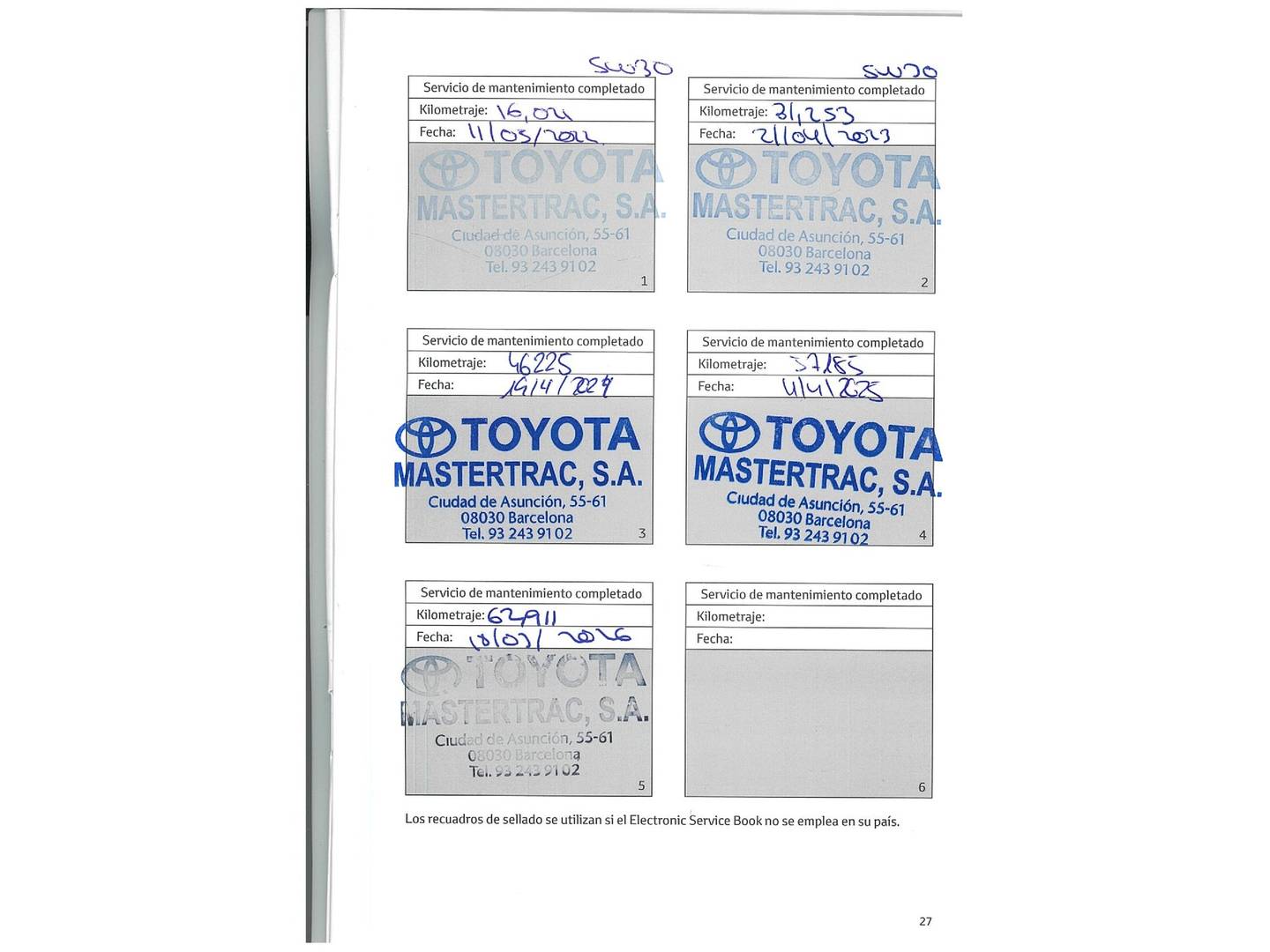 Foto del mantenimiento del Toyota C-HR Toyota C-HR 180H Advance (184 CV)