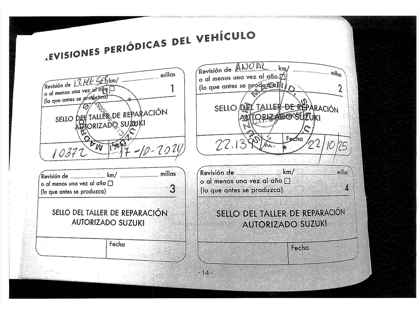 Foto del mantenimiento del Suzuki S-Cross Suzuki S-Cross 1.4T Mild Hybrid S2 (129 CV)