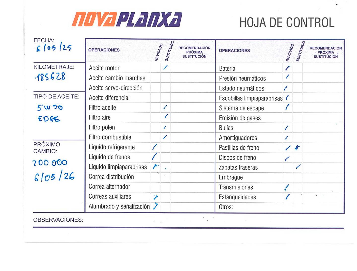 Foto del mantenimiento del BMW X5 BMW X5 sDrive25d (231 CV)