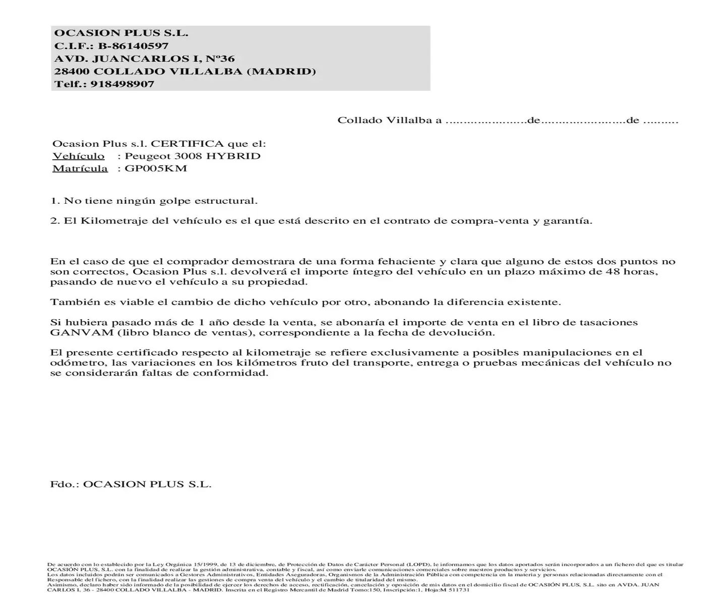 Certificado