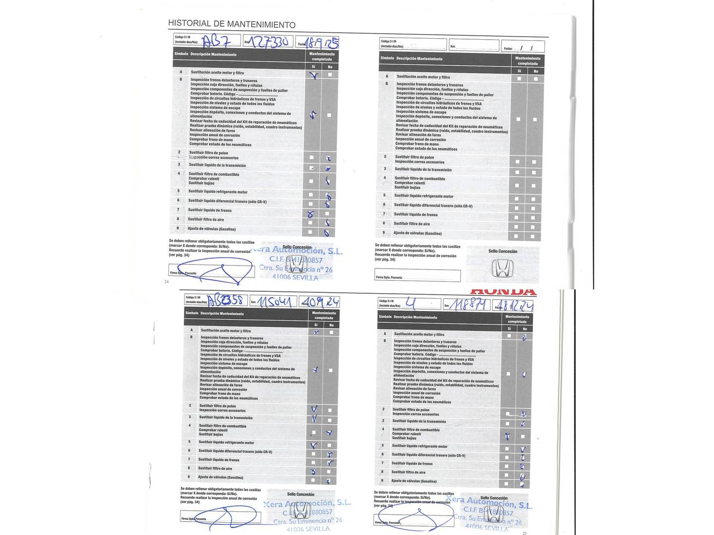 Foto del mantenimiento del Honda HR-V Honda HR-V 1.6 i-DTEC Executive (120 CV)