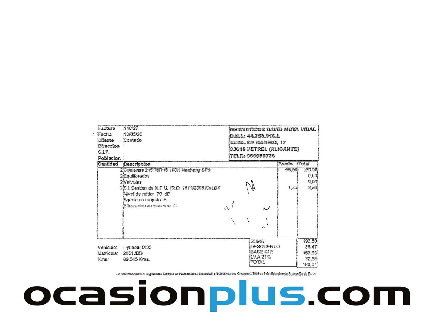 Foto del mantenimiento del Hyundai ix35 Hyundai ix35 1.6 GDi Essence 4x2 (135 CV)