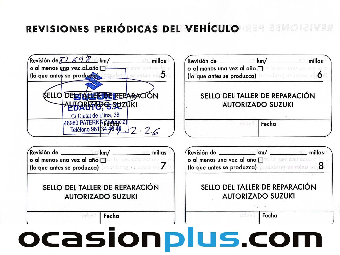 Foto del mantenimiento del Suzuki Vitara Suzuki Vitara 1.4 Turbo Mild Hybrid GLX (129 CV)