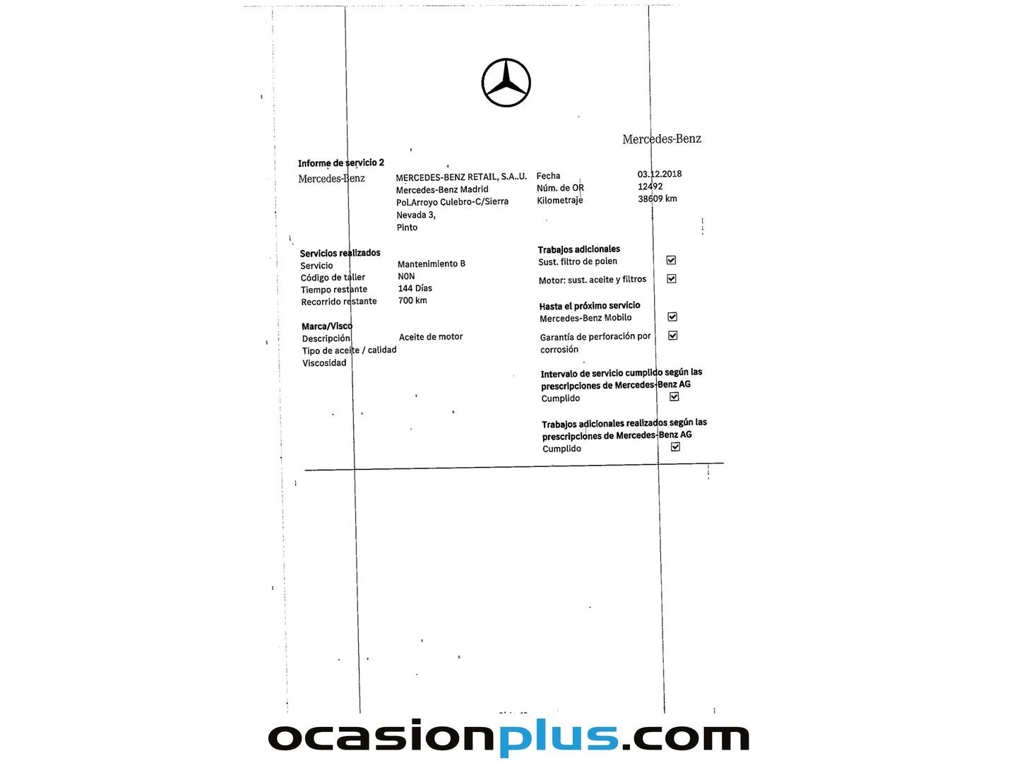 Foto del mantenimiento del Mercedes Clase GLE Mercedes GLE 350 d 4Matic (258 CV) Pack AMG