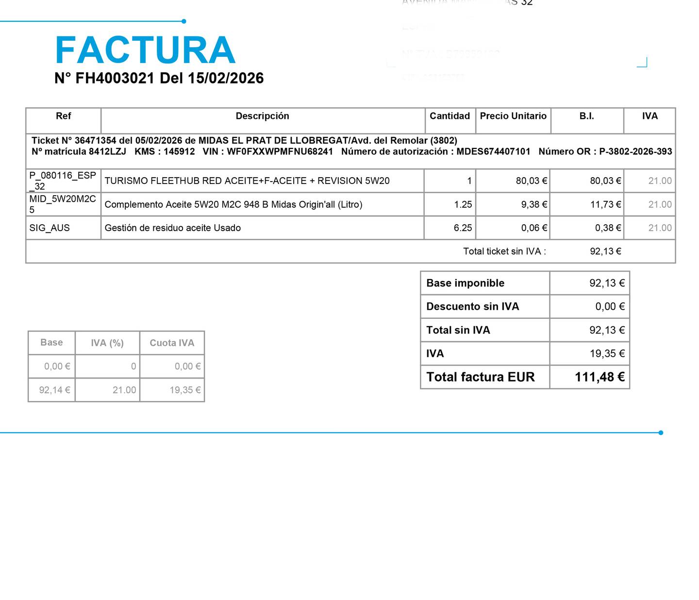 Foto del mantenimiento del Ford Kuga Ford Kuga 1.5 EcoBoost S&S ST-Line 4x2 (150 CV)