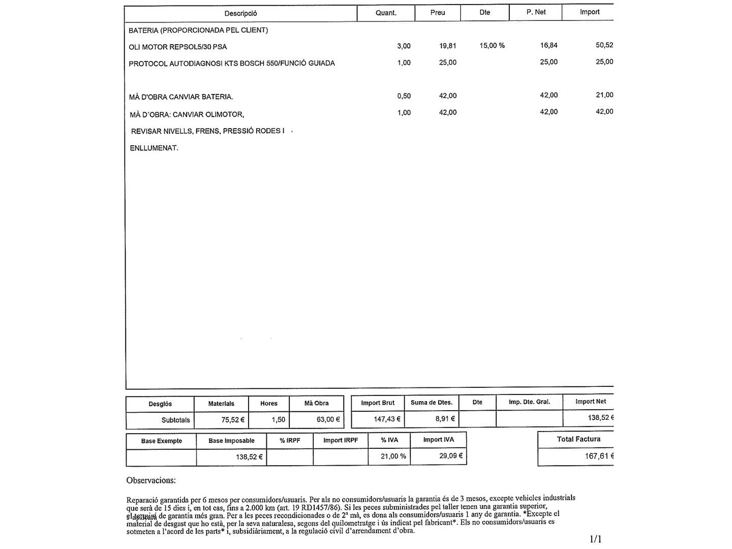 Foto del mantenimiento del Peugeot 3008 Peugeot 3008 THP 165 GT Line S&S Auto (165 CV)