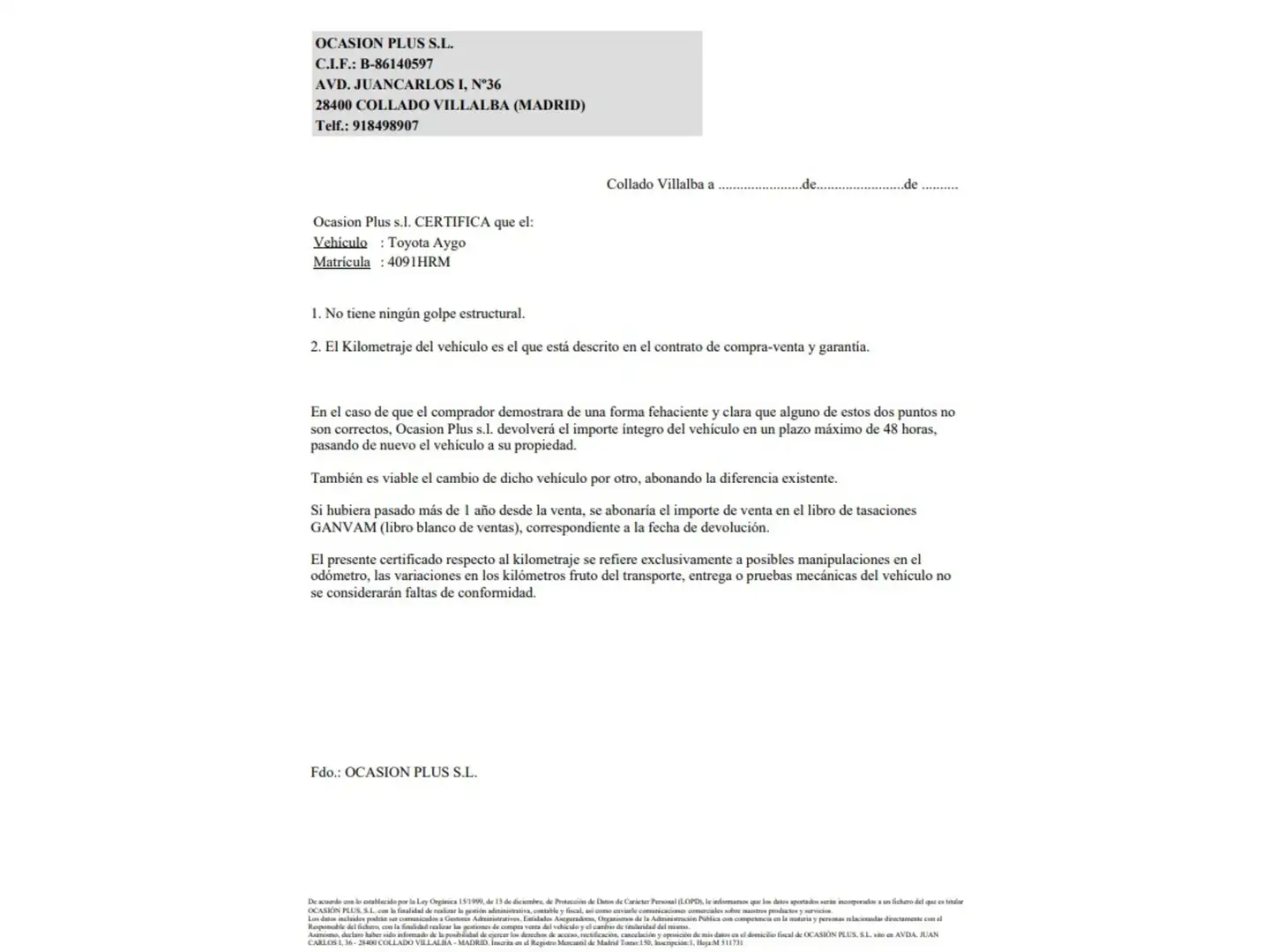 Certificado