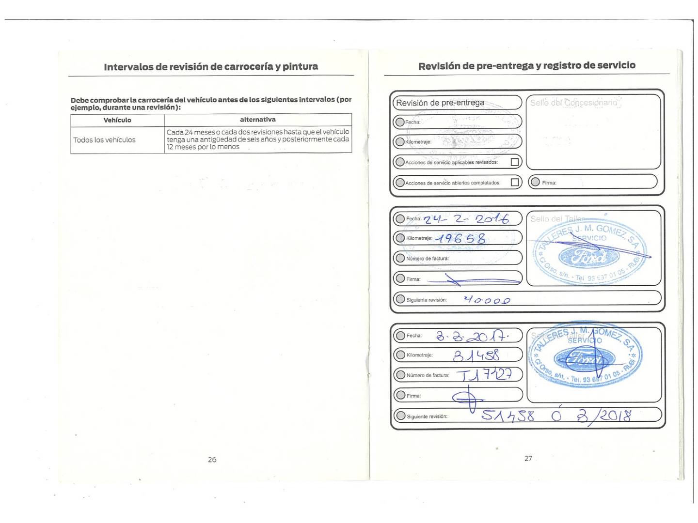 Foto del mantenimiento del Ford Fiesta Ford Fiesta 1.0 EcoBoost S&S Trend (100 CV)