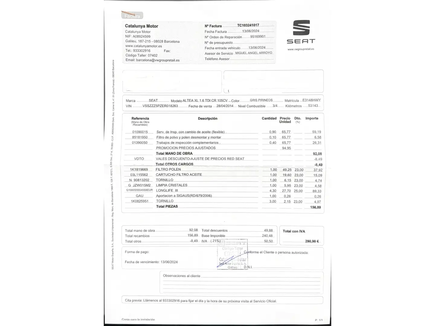 Foto Seat Altea XL SEAT Altea XL 1.6 TDI I-Tech E-Ecomotive (105 CV)