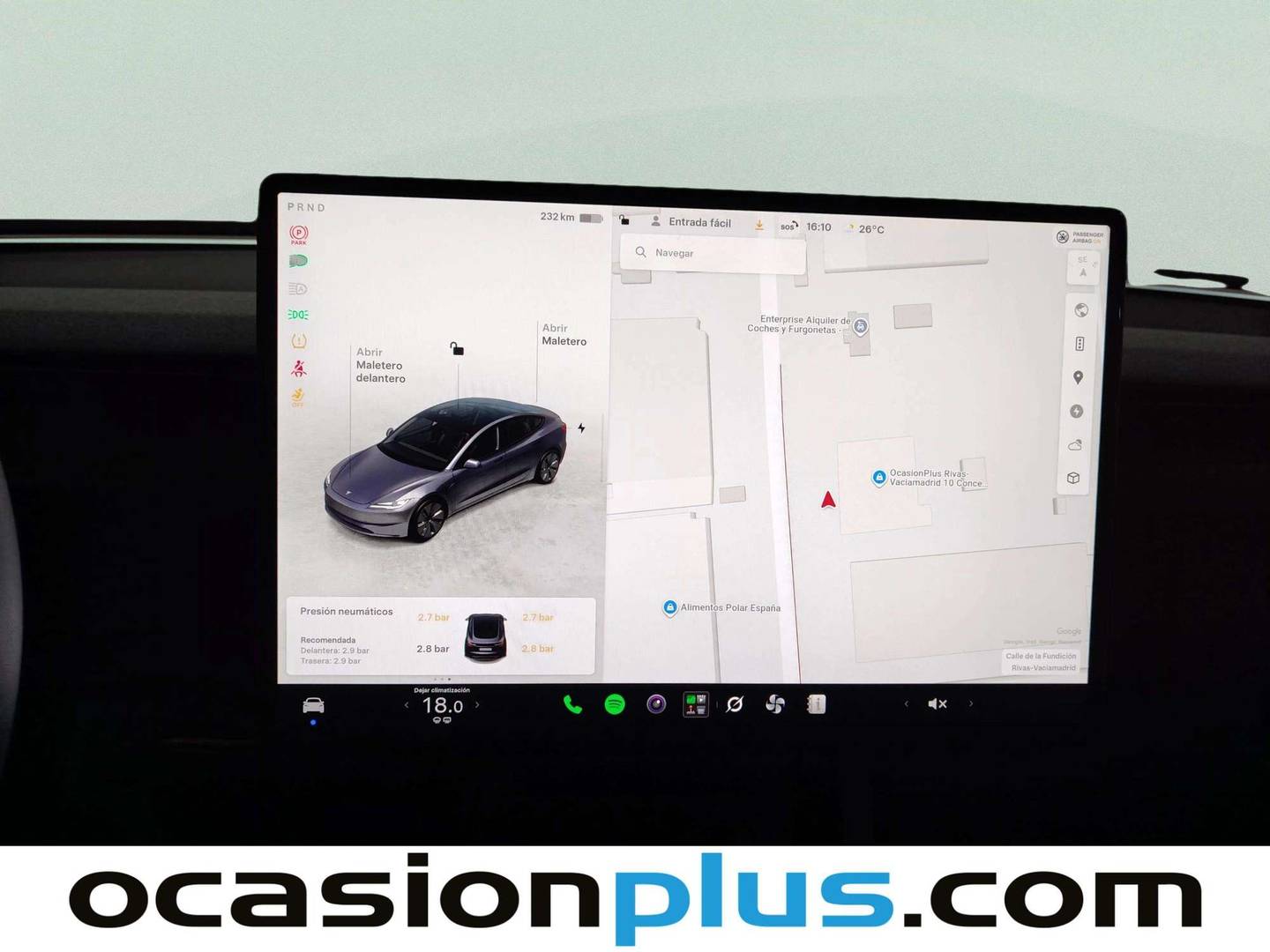 Equipamiento del Tesla Model 3 Tesla Model 3 RWD (283 CV)