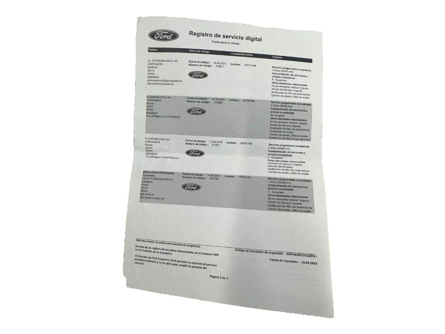 Foto del mantenimiento del Ford Kuga Ford Kuga 1.5 EcoBoost S&S Titanium 4x2 (150 CV)