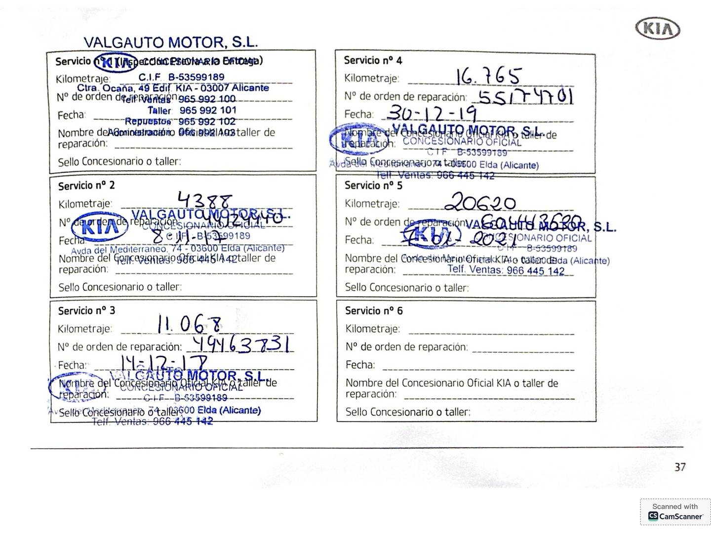 Foto del mantenimiento del KIA Sportage KIA Sportage 1.6 T-GDi GT Line DCT 4x4 (177 CV)