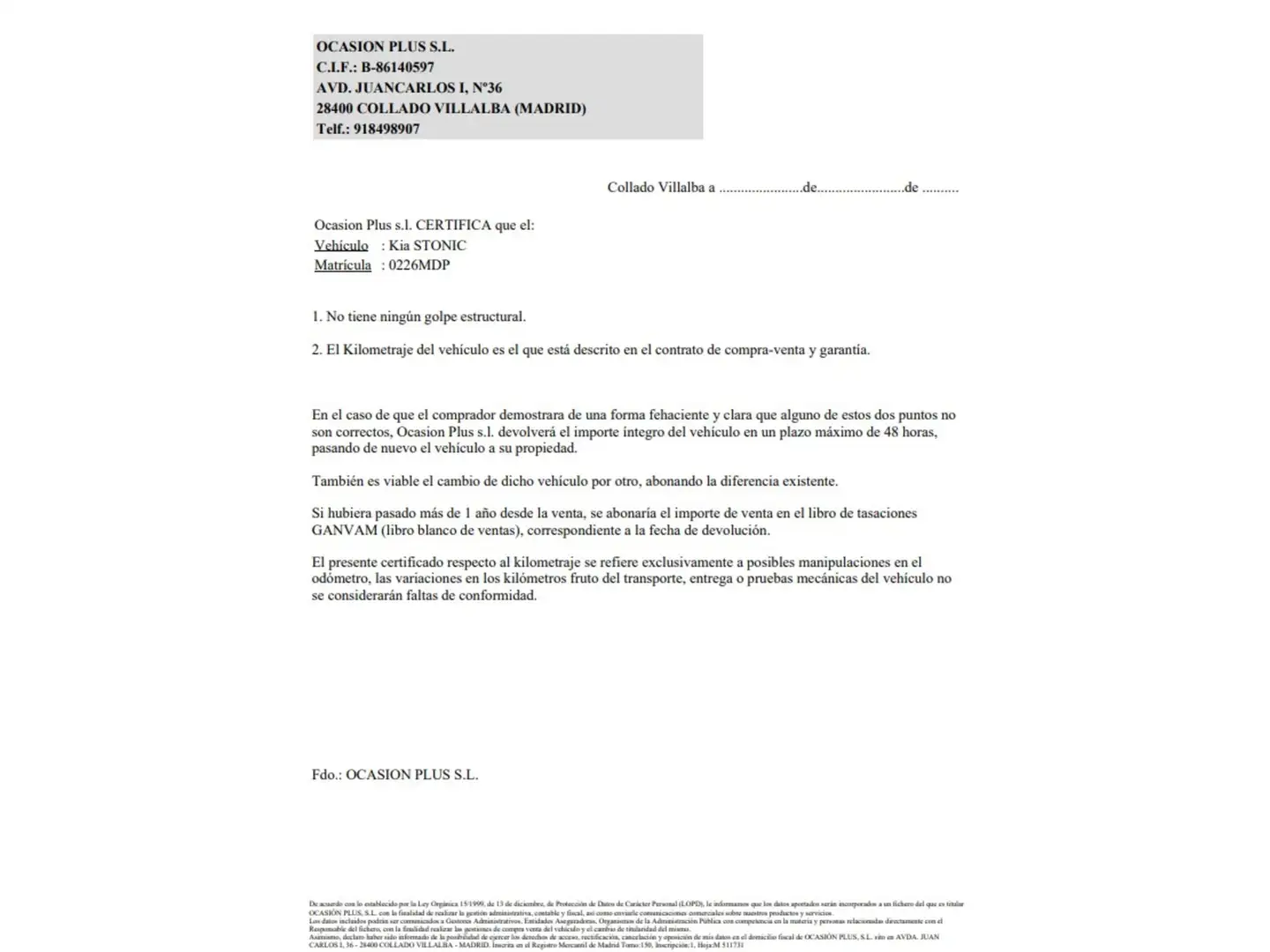 Certificado