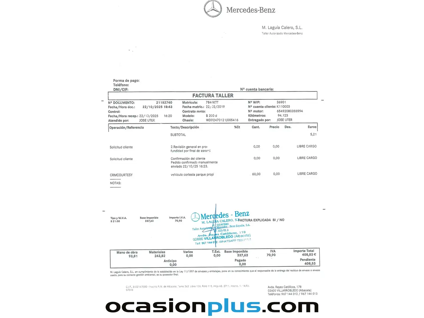 Foto Mercedes Clase B Mercedes-Benz Clase B Clase B 200 d (150 CV) Pack AMG