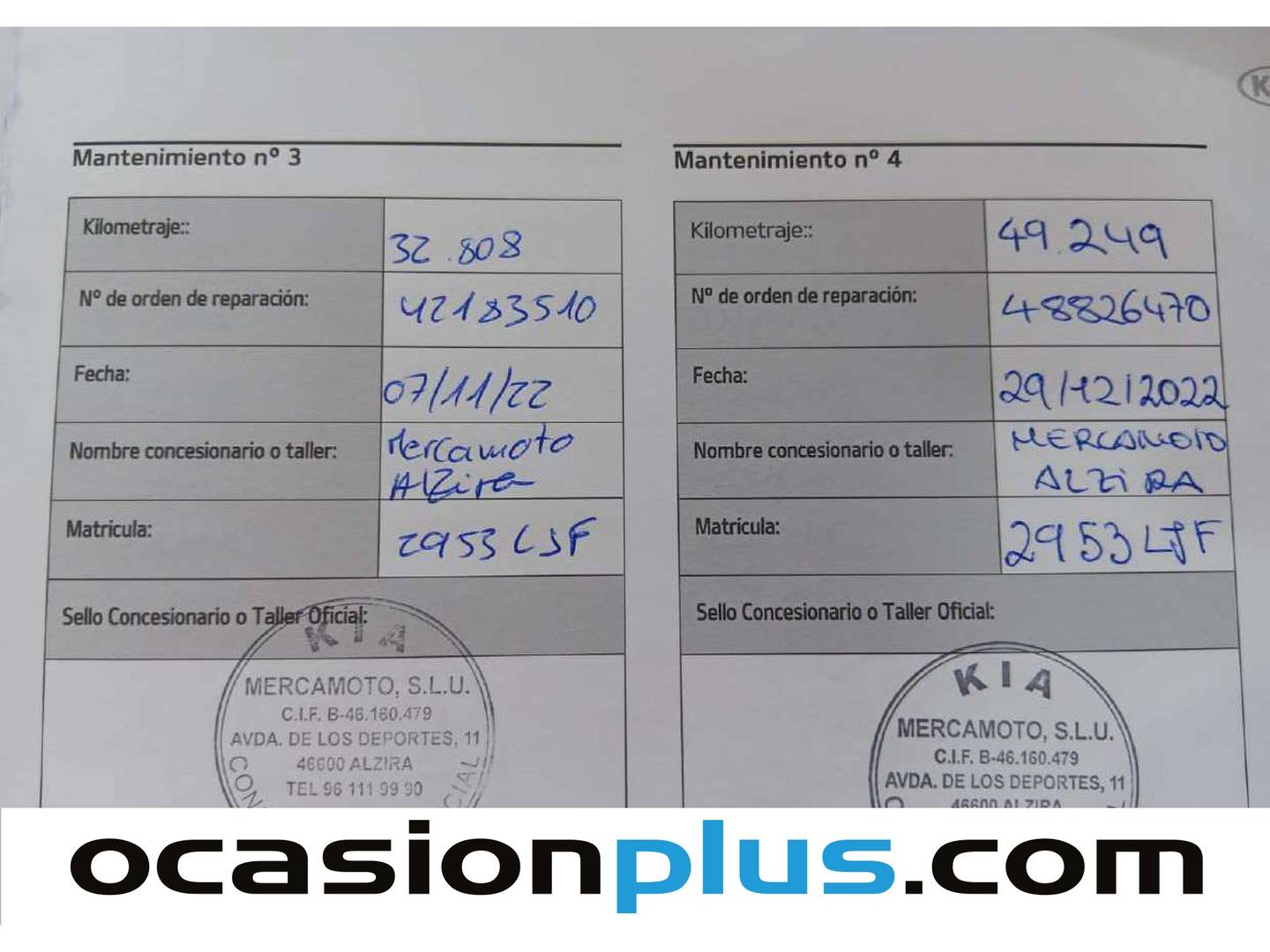 Foto del mantenimiento del KIA XCeed KIA XCeed 1.0 T-GDi Tech (120 CV)