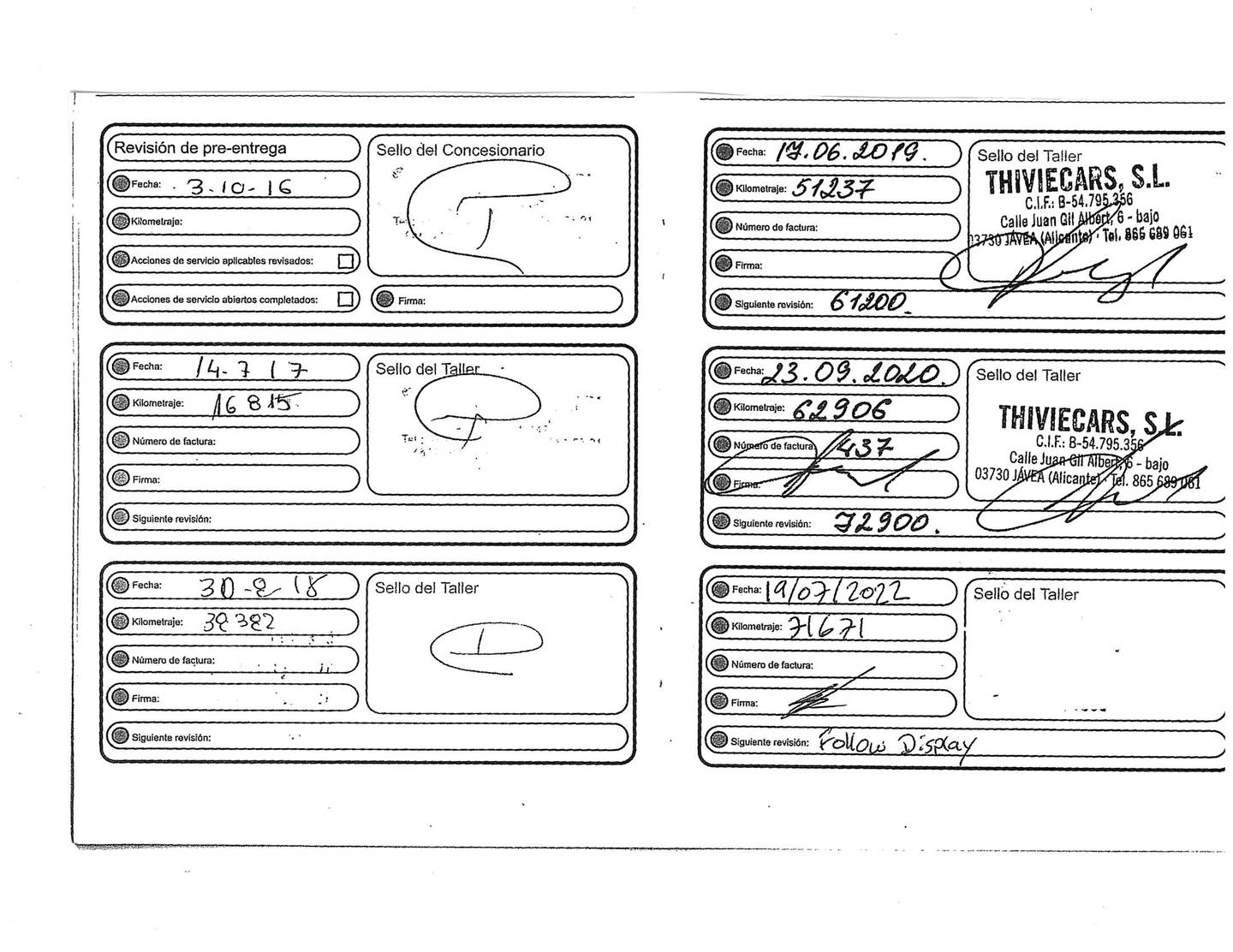 Foto del mantenimiento del Ford Galaxy Ford Galaxy 2.0 TDCI Titanium (150 CV) 7 Plazas