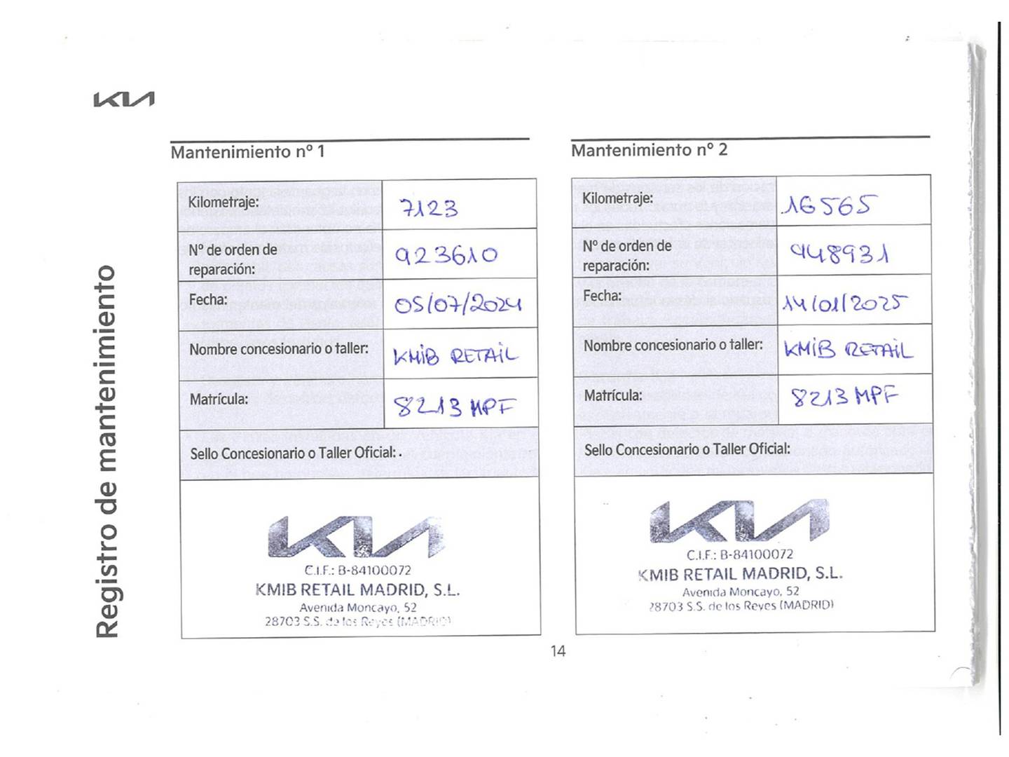 Foto del mantenimiento del KIA Stonic KIA Stonic 1.0 T-GDi MHEV Drive (100 CV)