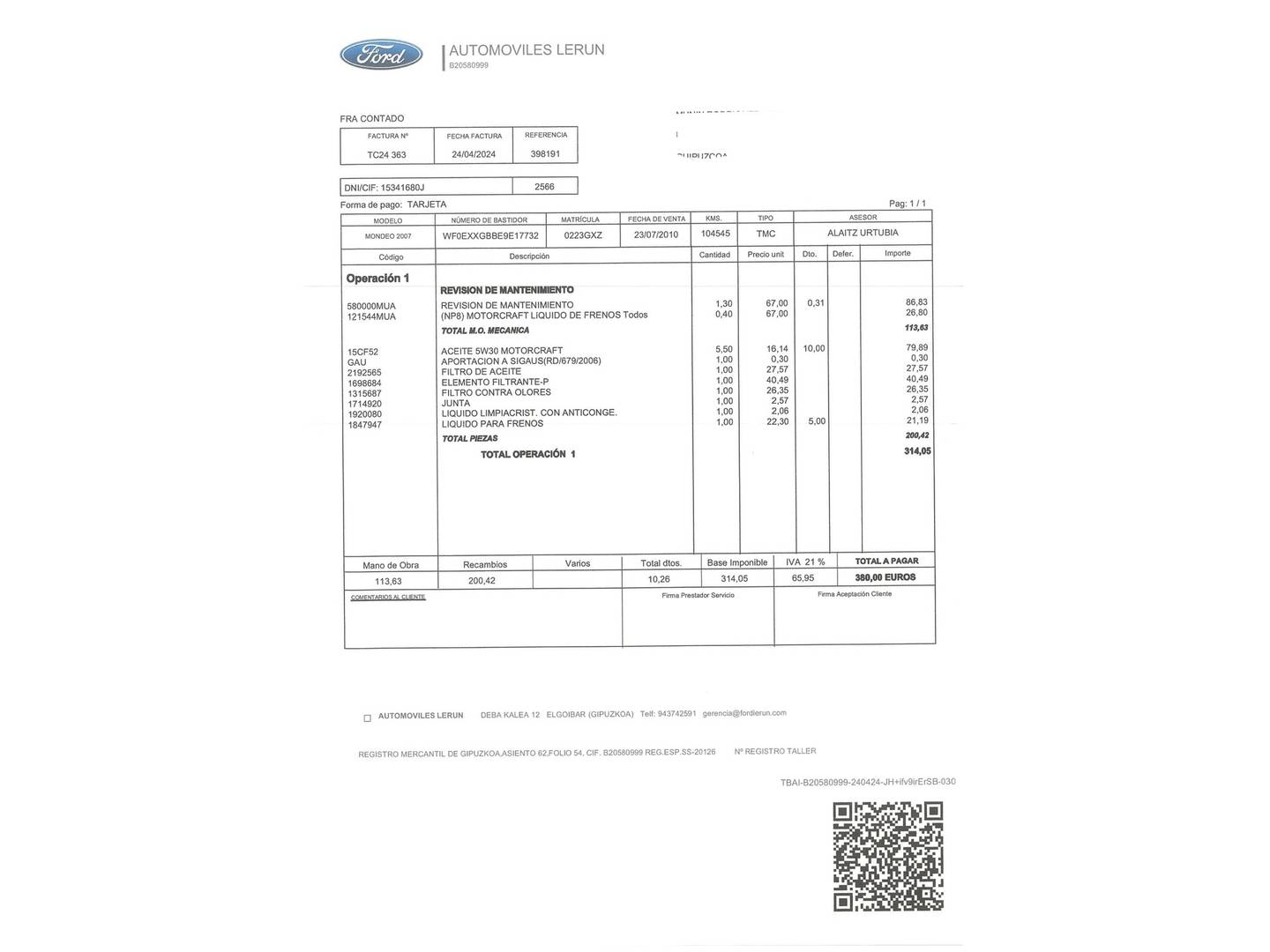 Ford Mondeo Ford Mondeo Mondeo 1.8 TDCI Econetic (125 CV) 2010