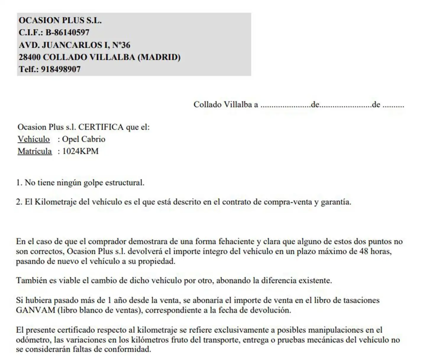 Certificado