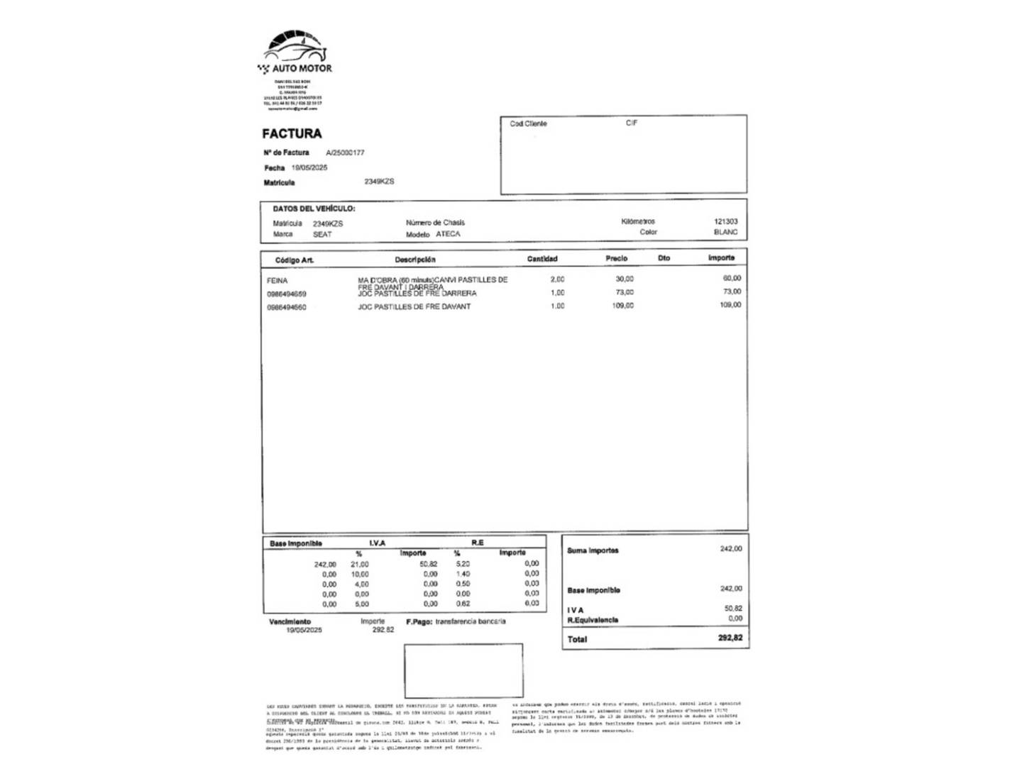 Foto del mantenimiento del Seat Ateca SEAT Ateca 1.5 TSI S&S Style Edition Nav (150 CV)