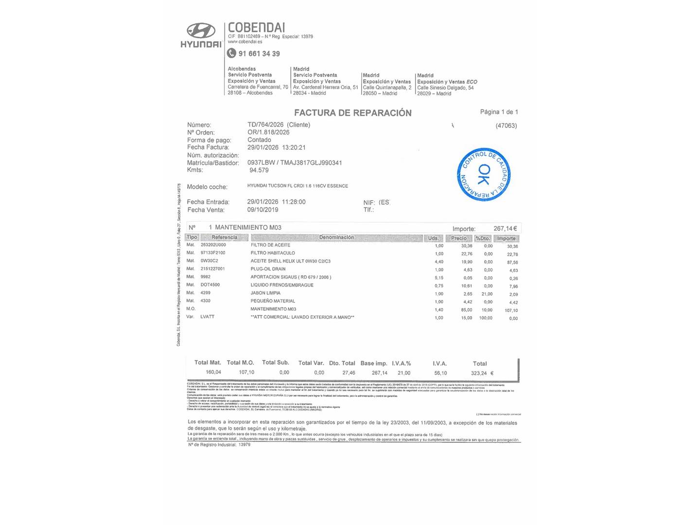 Foto Hyundai Tucson Hyundai Tucson 1.6 CRDI 48V N-Line X 4X2 (136 CV)