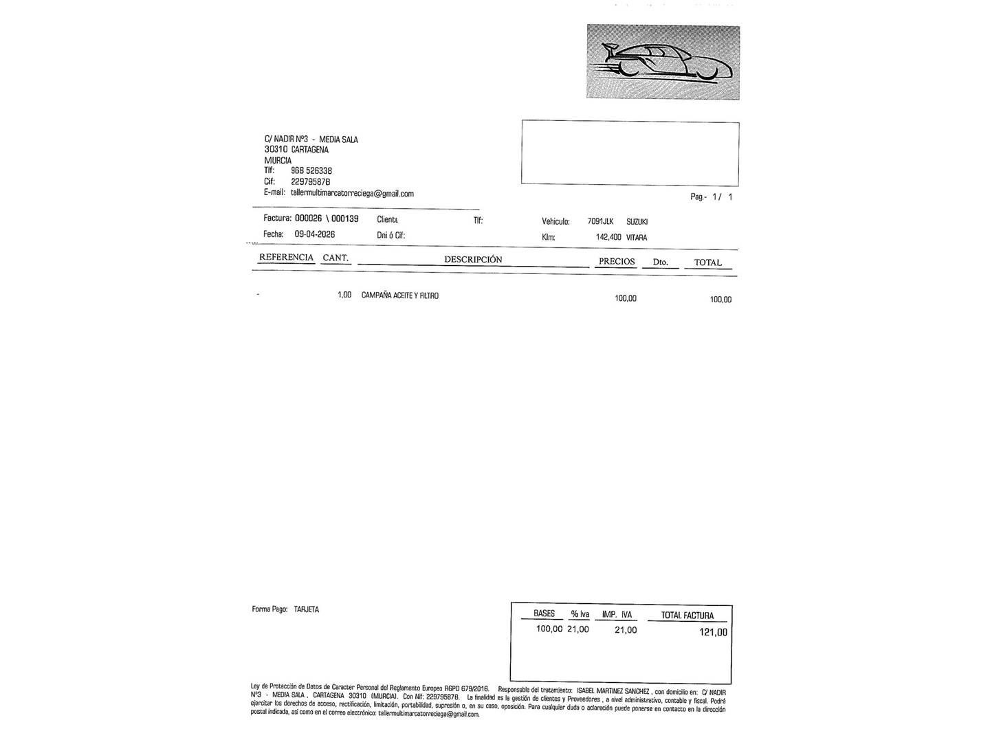 Foto del mantenimiento del Suzuki Vitara Suzuki Vitara 1.6 DDiS GLE (120 CV)