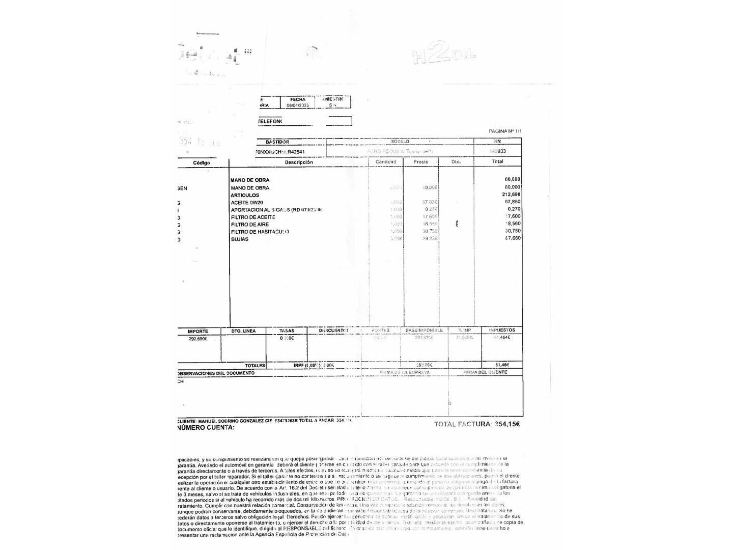 Foto del mantenimiento del Ford Focus Ford Focus 1.0 Ecoboost S&S ST-Line (125 CV)