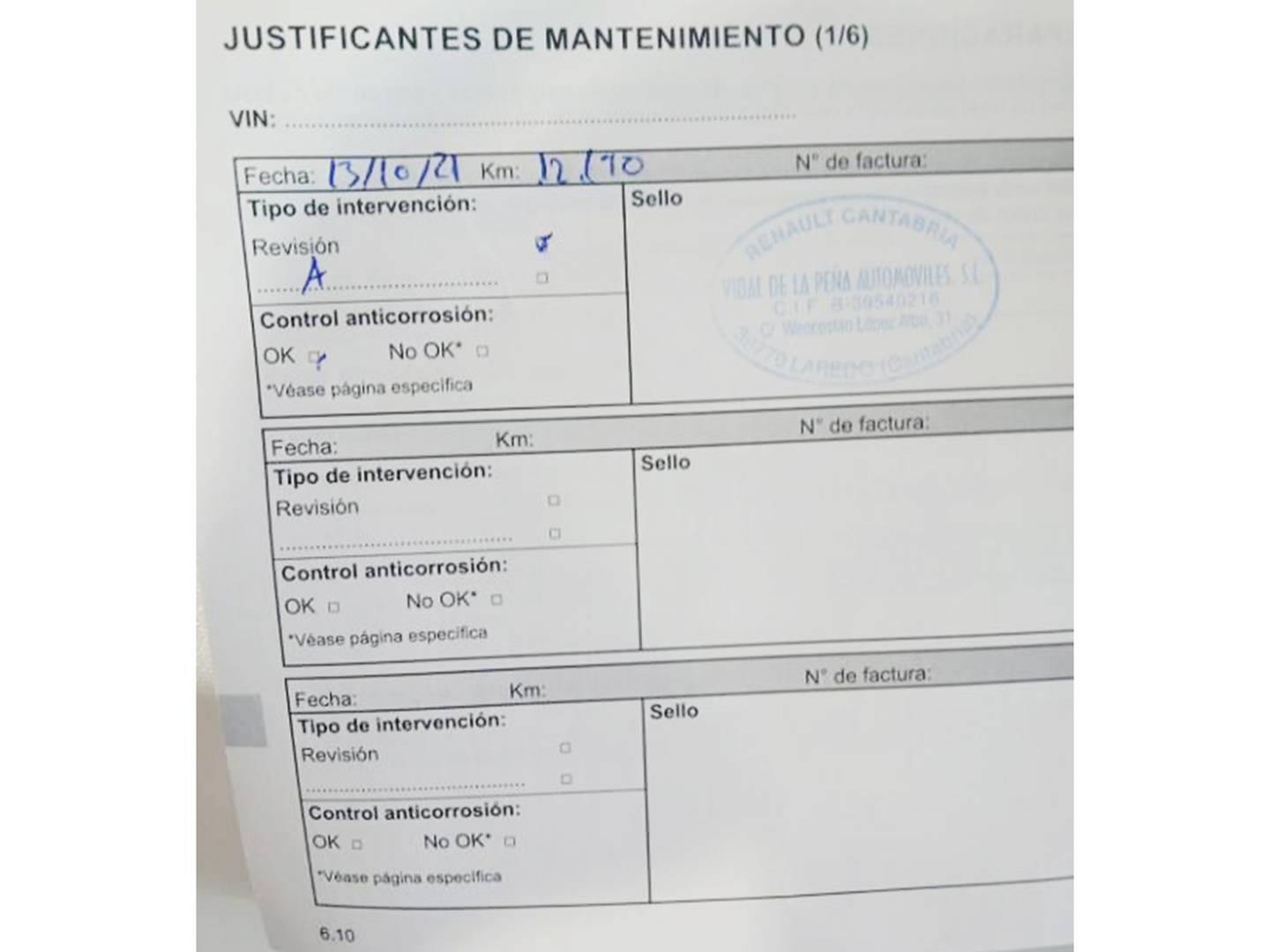 Foto del mantenimiento del Renault Clio Renault Clio Zen TCe (100 CV) GLP