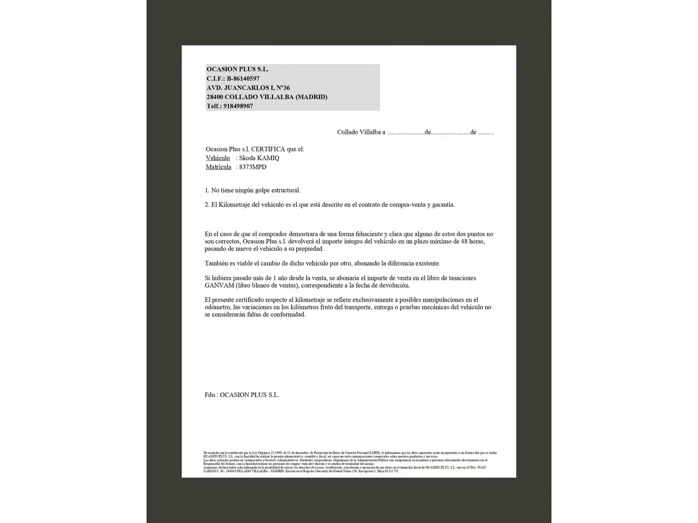 Certificado