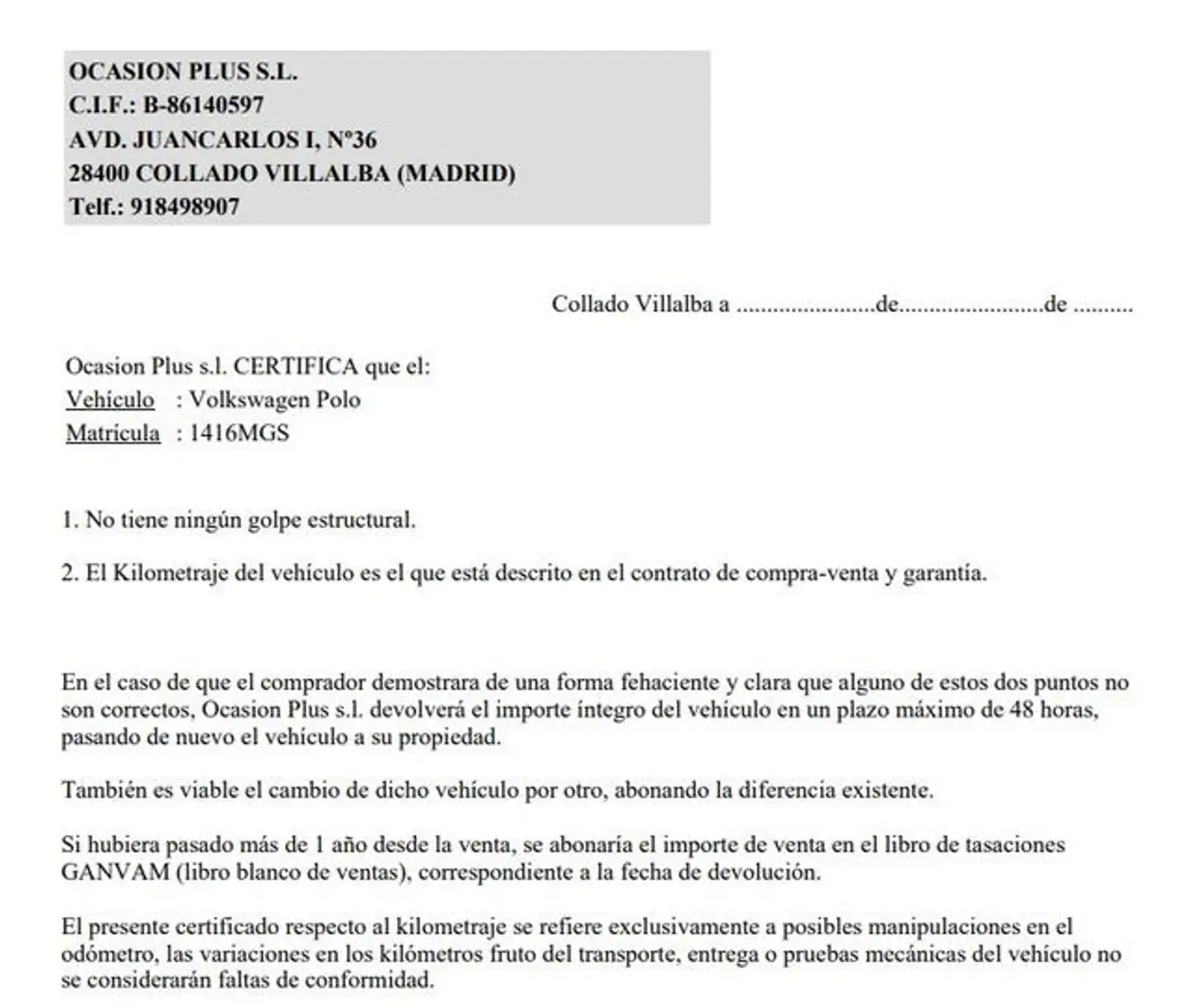 Certificado