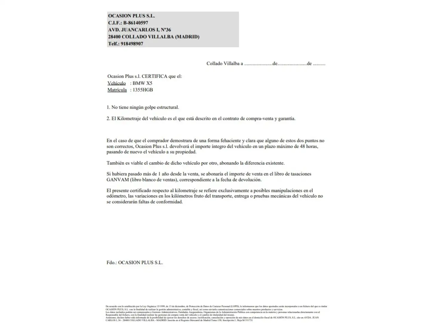 Certificado