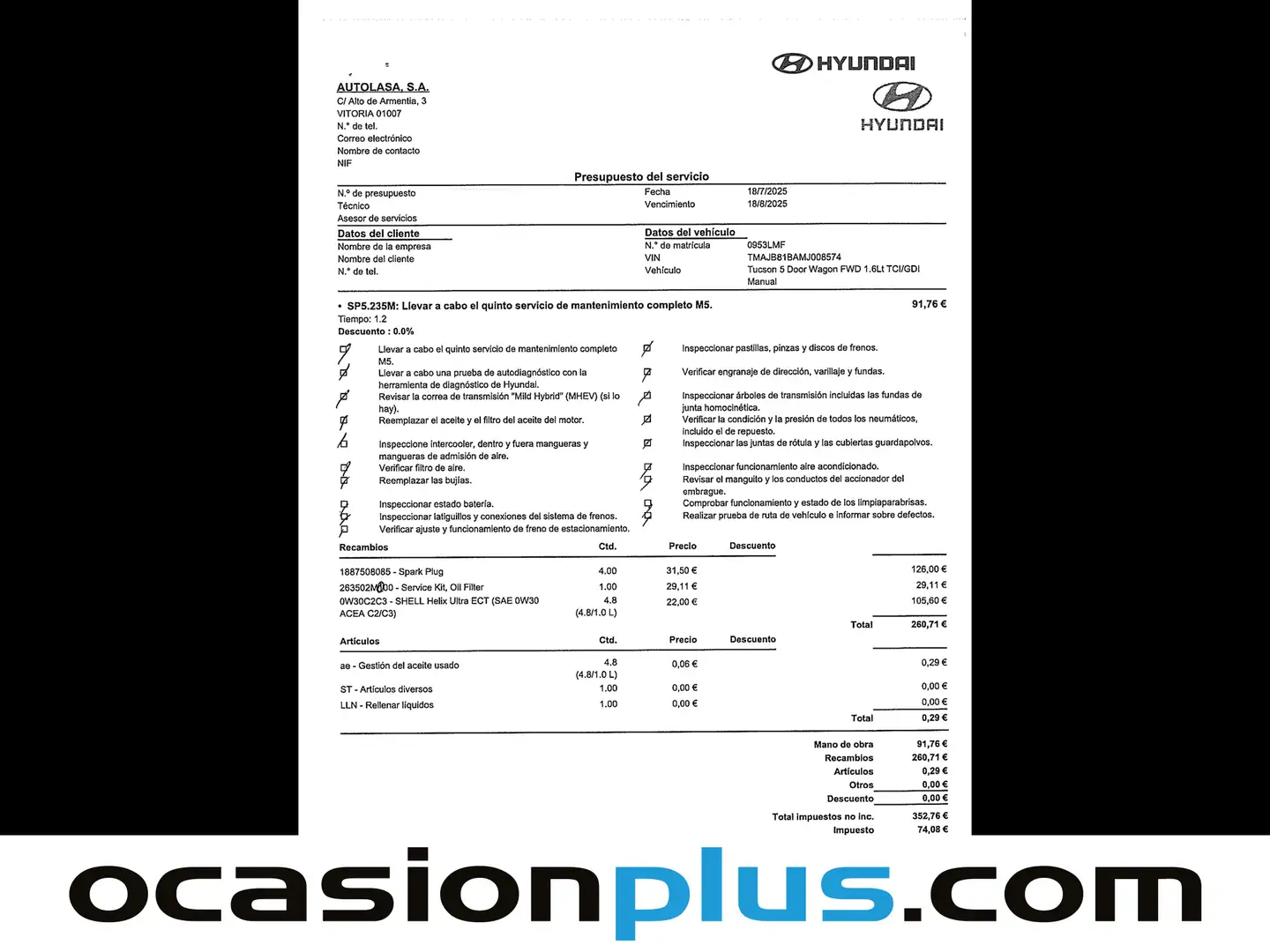 Foto Hyundai Tucson Hyundai Tucson 1.6 TGDI Klass 4x2 (150 CV)