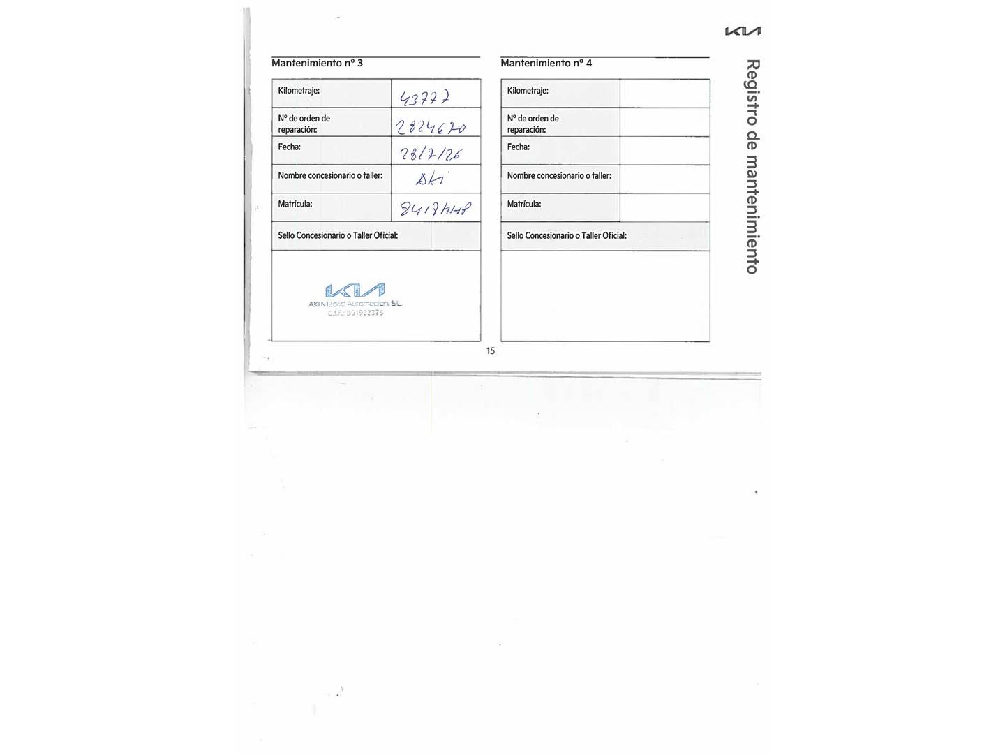 Foto del mantenimiento del KIA Ceed KIA Ceed 1.0 T-GDI Drive (100 CV)