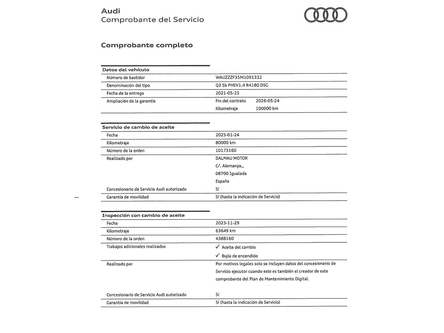 Audi Q3 Sportback Audi Q3 Sportback TFSIe Sportback TFSIe Advanced 45 TFSI e (245 CV) S-Tronic 2021