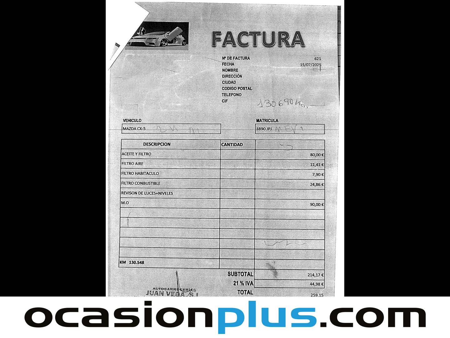 Foto del mantenimiento del Mazda CX-5 Mazda CX-5 2.2 DE Style+ 2WD (150 CV)