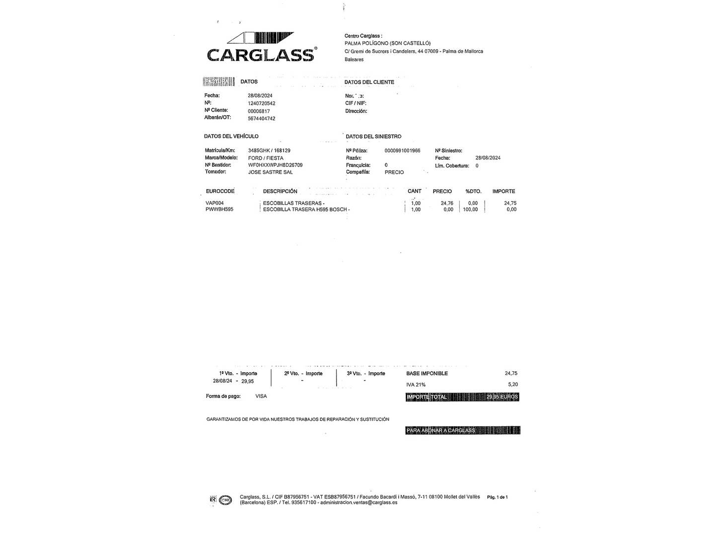 Foto del mantenimiento del Ford Fiesta Ford Fiesta 1.4 TDCI Ambiente (68 CV)