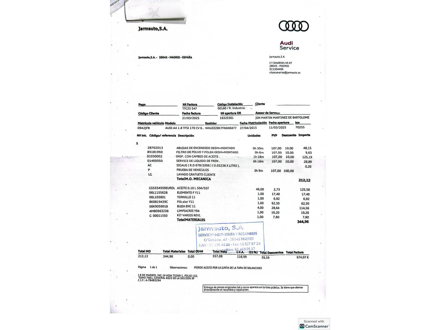 Foto Audi A4 Audi A4 S Line edition 1.8 TFSI  (170 CV)