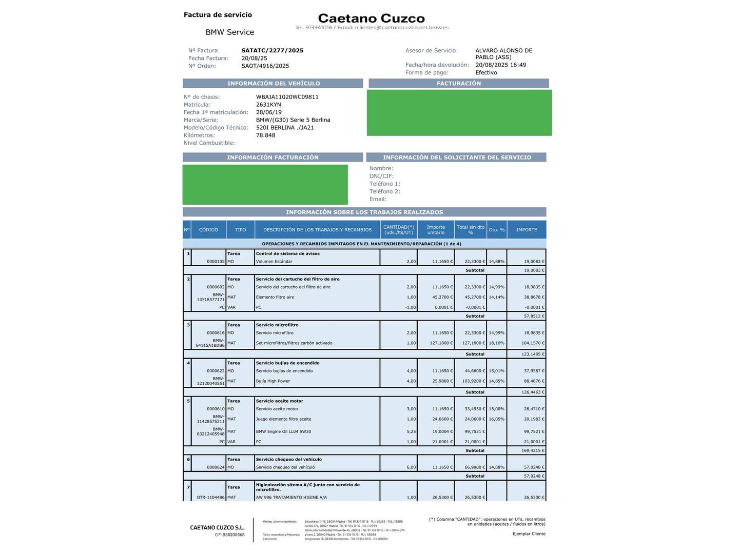 Foto BMW Serie 5 BMW Serie 5 520i (184 CV)